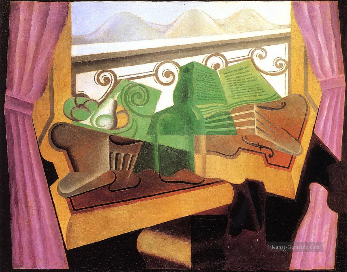 offene Fenster mit Hügeln 1923 Juan Gris Ölgemälde